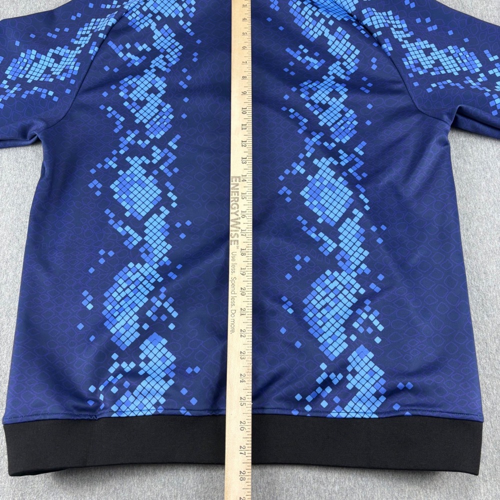 INTER Soccer Academy Hoodie Kids 2XL Blue Geometric Pullover Athletic Loose Fit - Picture 9 of 9